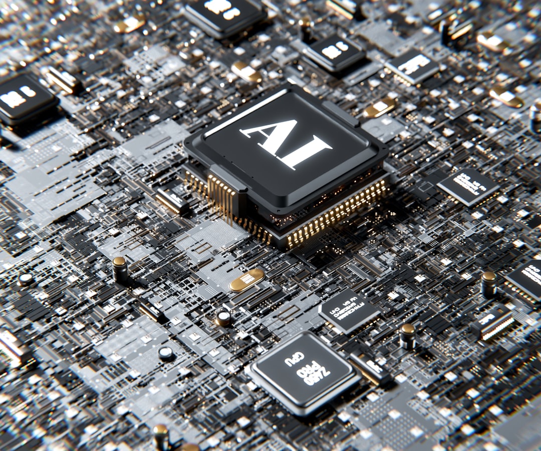 about-us 3D render of AI and GPU processors